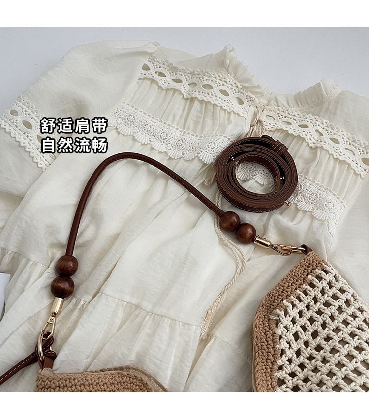 Tote Woven Bag Strap Beaded