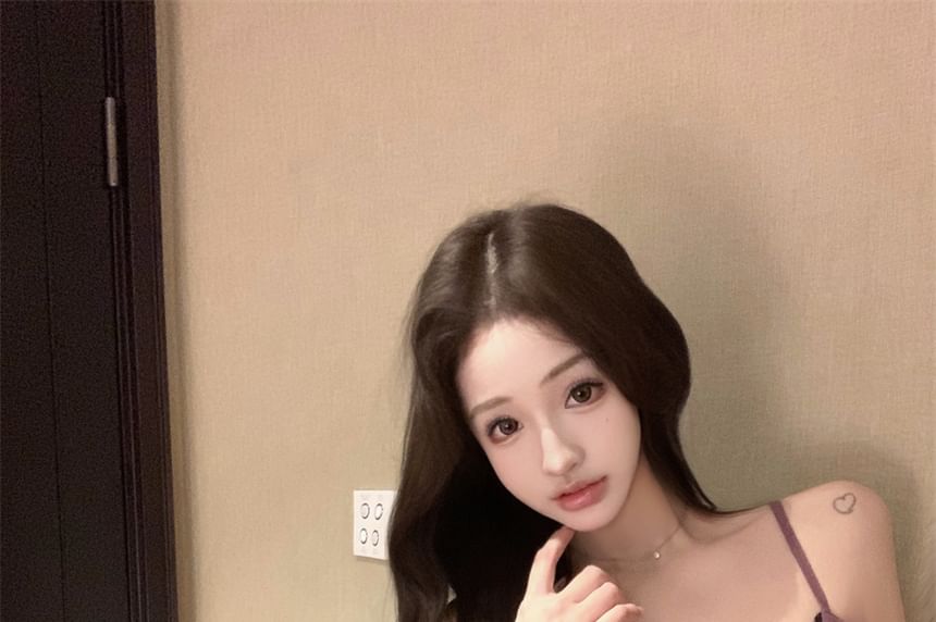 Flowy Panel Ruffle Top Trim Lace Cami