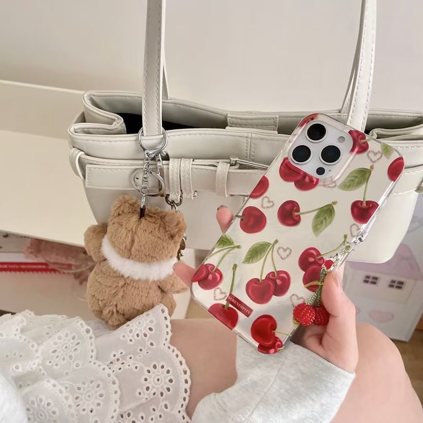 Set / Phone Charm Cherry Case