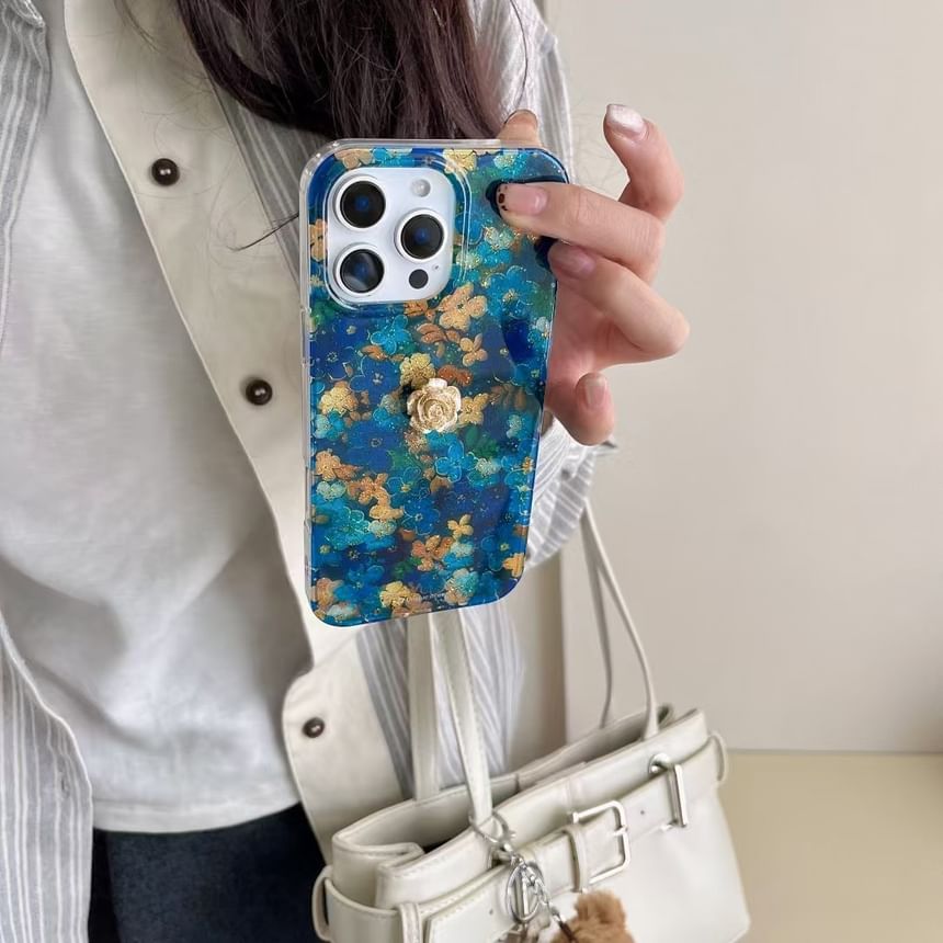 Floral / Phone Strap Case Set