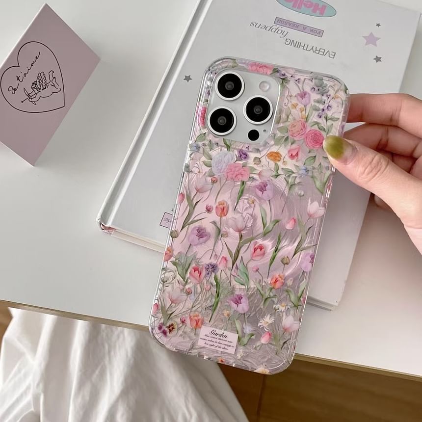 Floral Case Set / Phone Strap