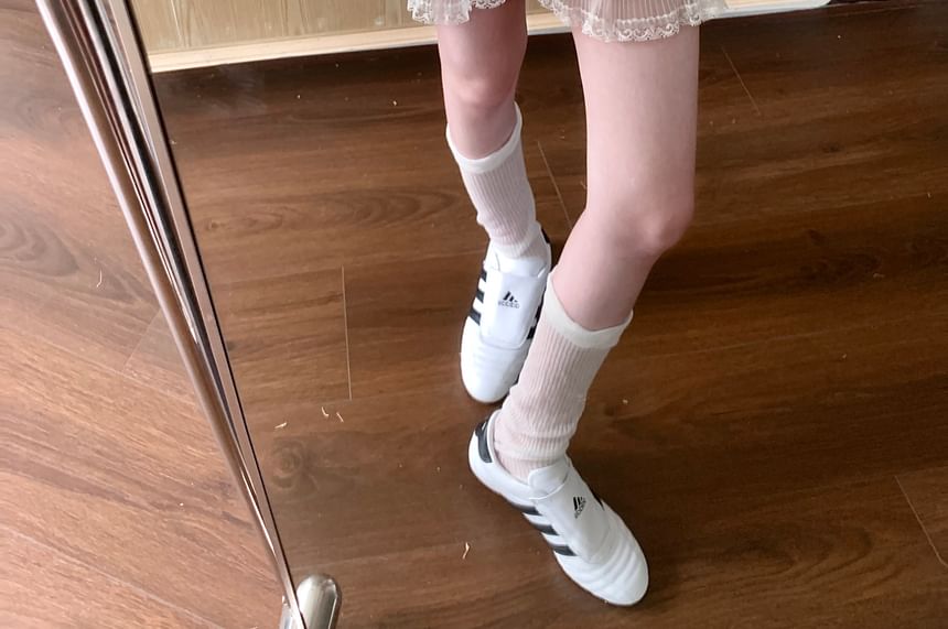 Panel Plain Mini Skirt Tiered Waist A-Line Lace High