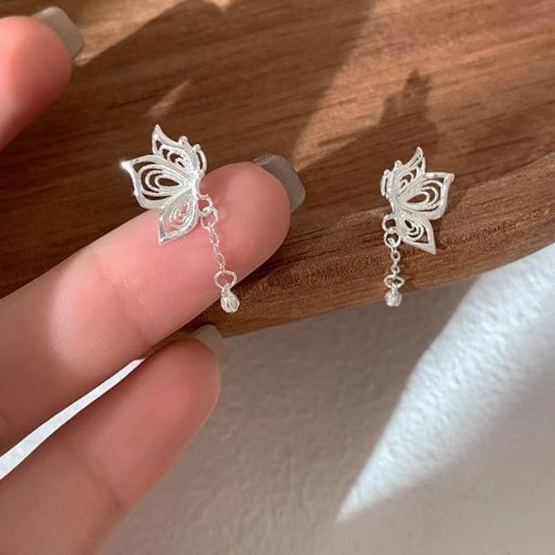 Drop Alloy Butterfly Earring