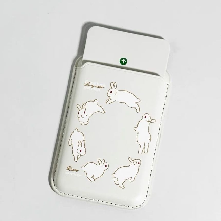 Compatible Card Magsafe Rabbit Set Print Case iPhone /