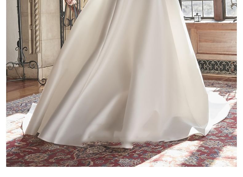 Plain A-Line Neck Sweetheart Gown Wedding
