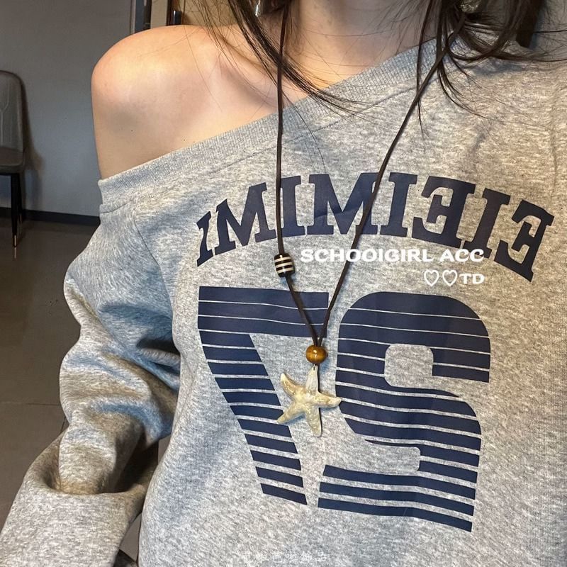 Bead Cord Starfish Necklace Pendant