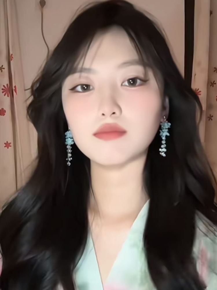 Alloy Dangle Earring Bead Floral