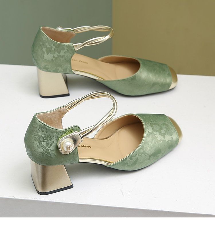 D'Orsay Heel Sandals Block