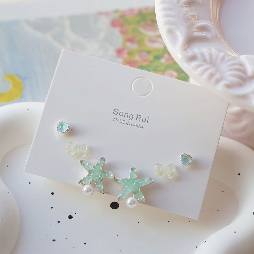 Earring Stud Starfish Set