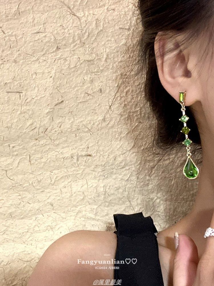 Drop Earring Teardrop Rhinestone