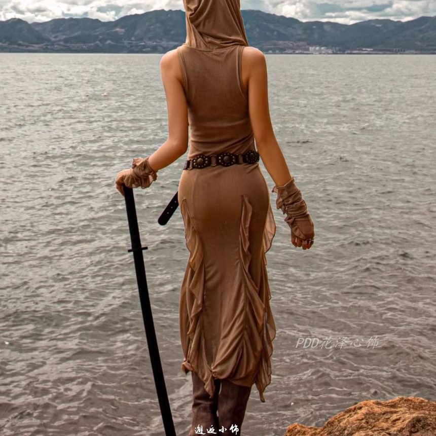 Faux Leather Studded Belt