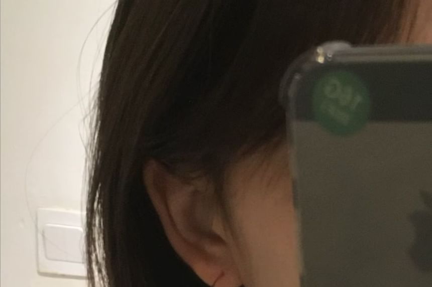 Hoop Open Earring Drop Pearl Faux