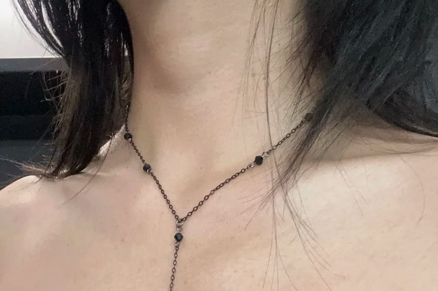 Necklace Station Chain Faux Crystal