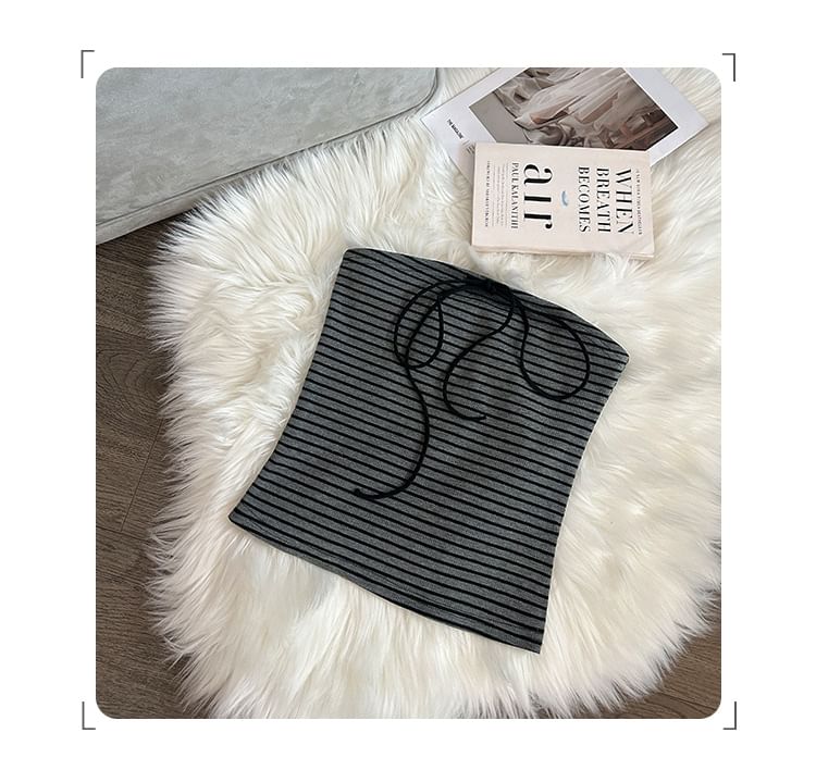 Tube Crop Striped Top
