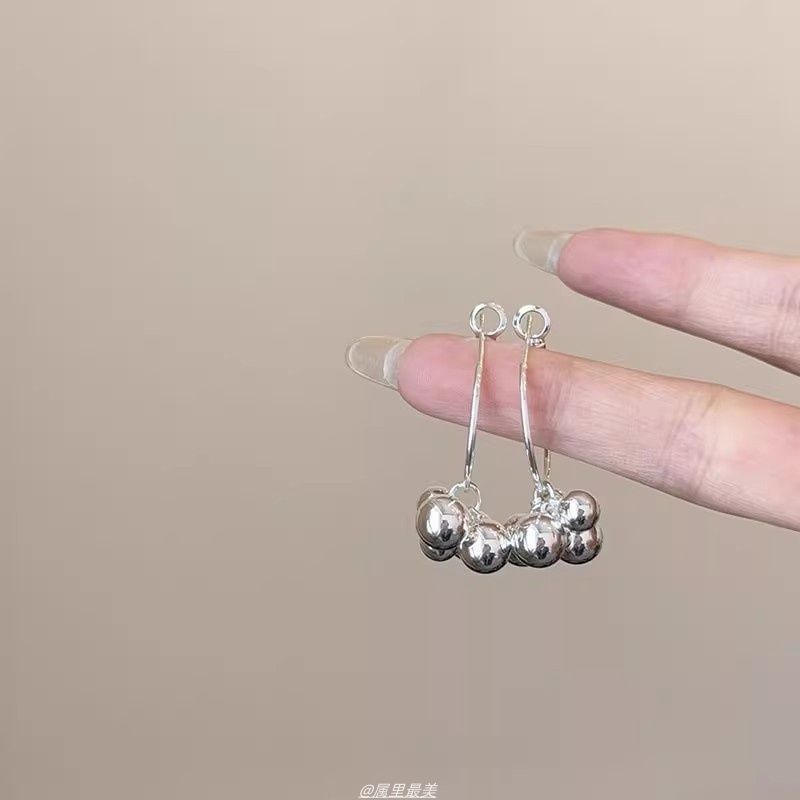 Drop Bead Polished Earring Alloy