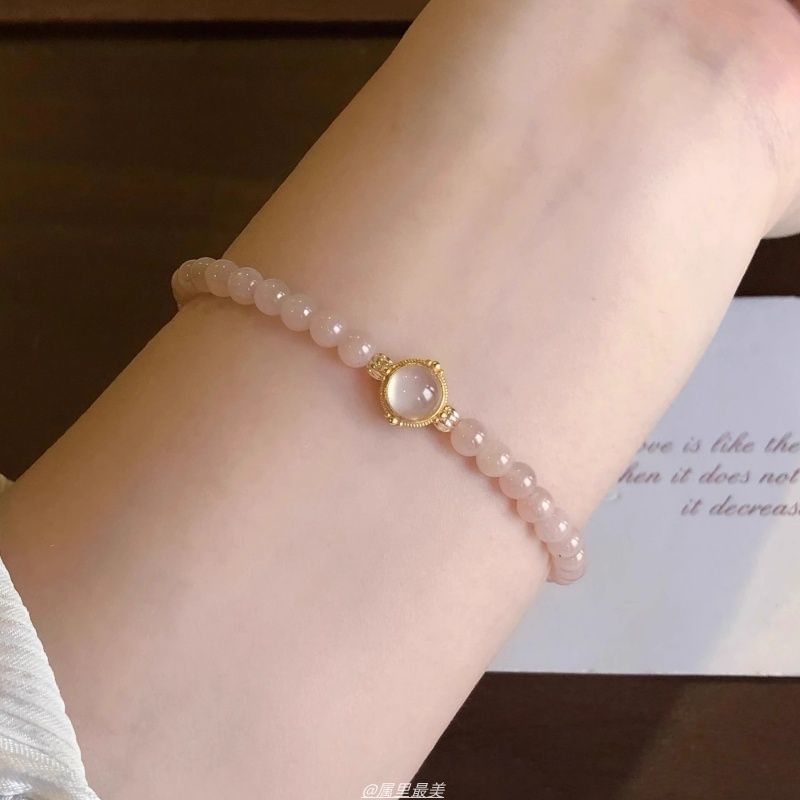 Gemstone Faux Bracelet Bead Moonstone