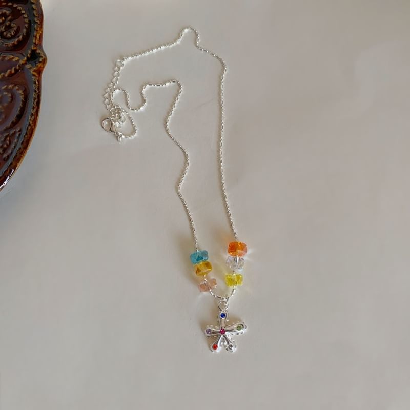 Crystal Alloy Faux Pendant Star Choker