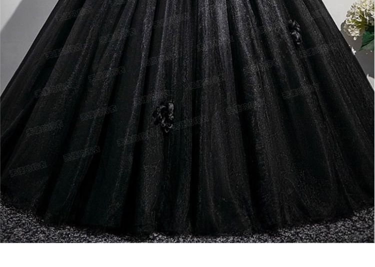 Flower Ball Off-Shoulder Gown