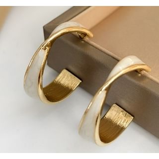 Galaxy Alloy Open Hoop Twisted Earring