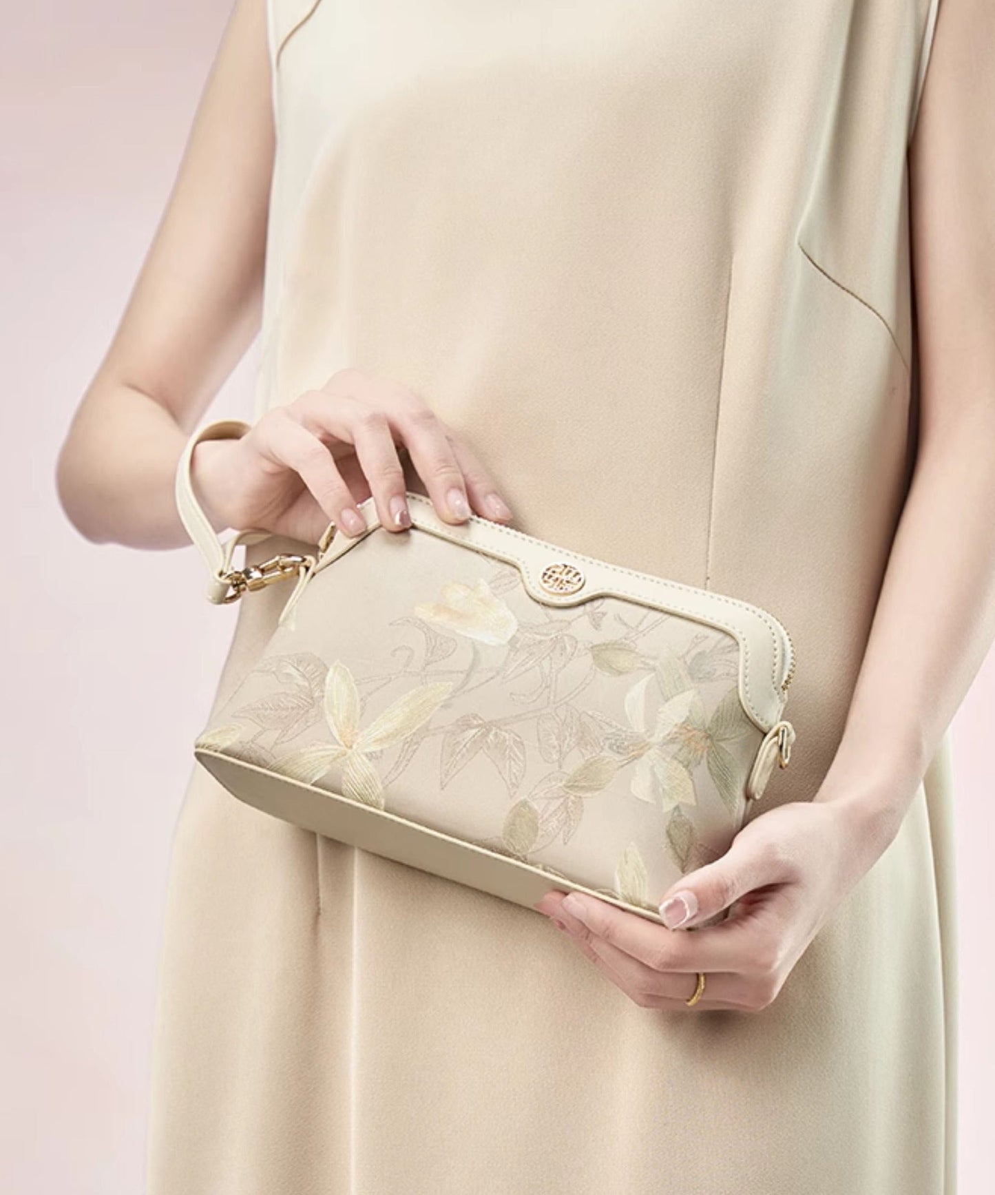 Print Green Vintage Silk CrossBody Women Bag