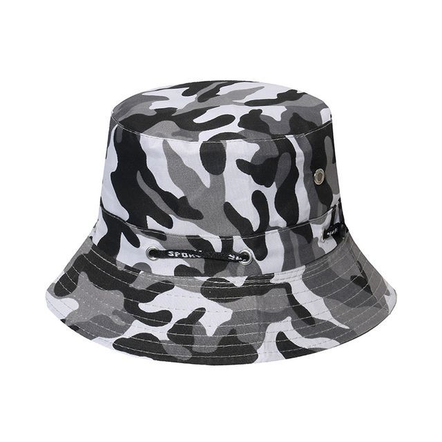 Camouflage Print / Hat Plain Bucket
