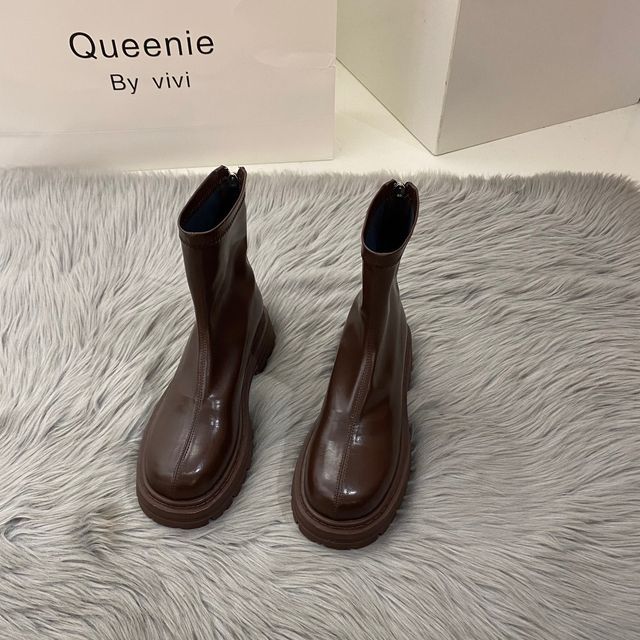 Short Heel Boots Block