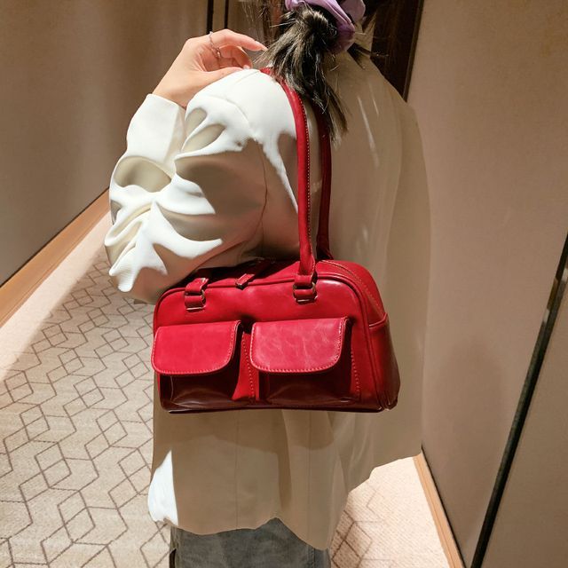 Leather Faux Shoulder Bag