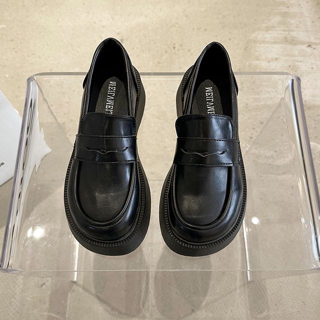 Loafers Faux Leather Platform