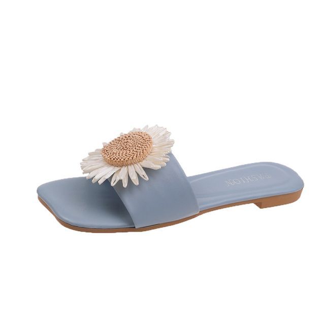 Flower Sandals Slide Applique