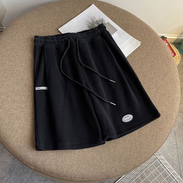 Shorts Lettering Waist Drawstring