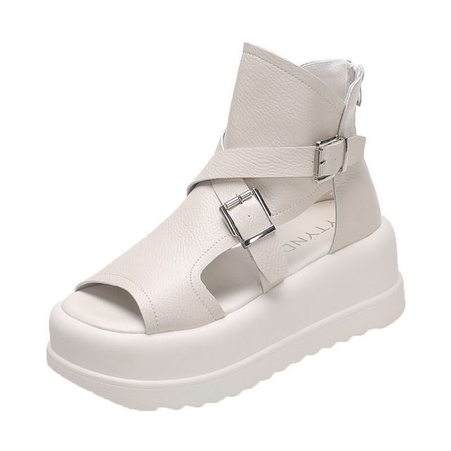 Platform High Top Sandals Peep Toe