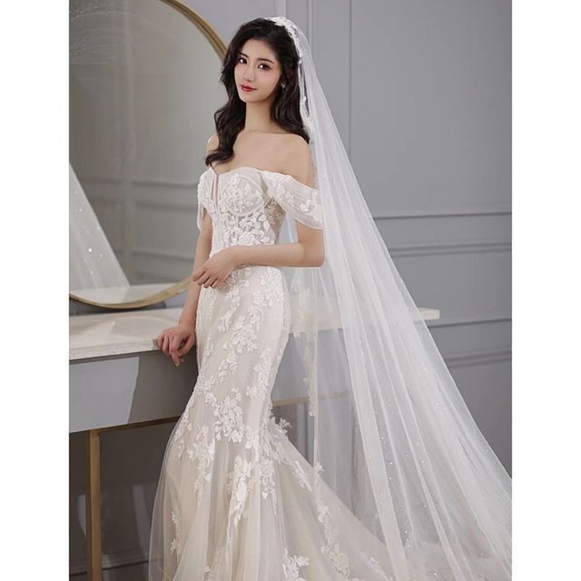 Lace Floral Mermaid Gown Wedding