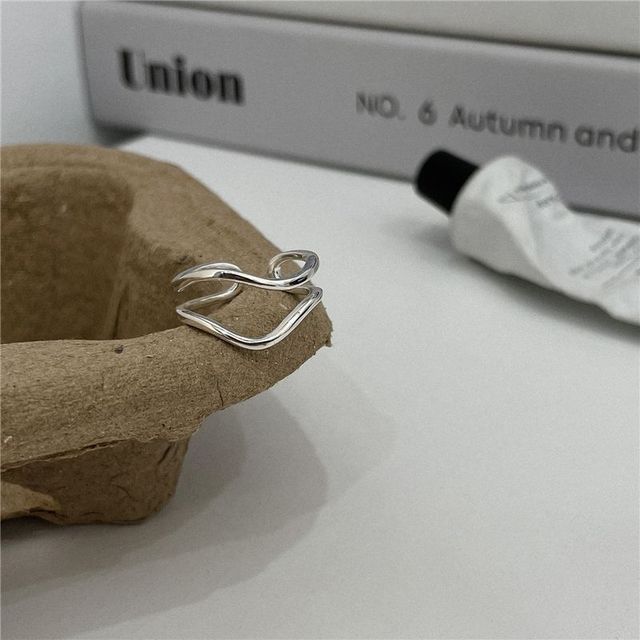 Ring Open Layered Alloy / Geometric Wavy