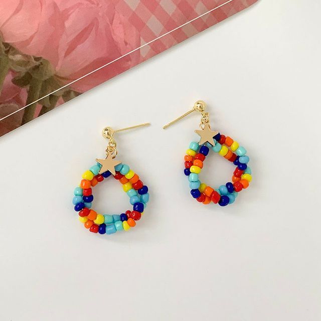 Earring Dangle Bead Alloy