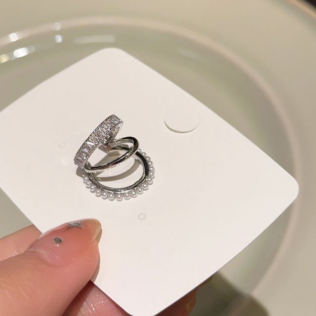 Cuff Ear Rhinestone Layered