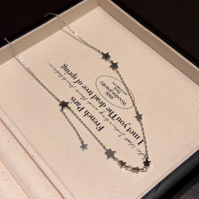 Heart Alloy Set / Star Necklace Choker Pendant