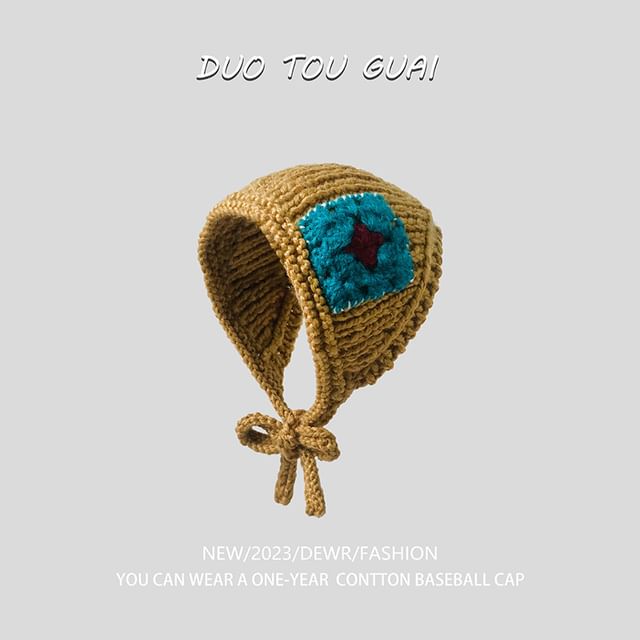 Patchwork Knit Earmuffs