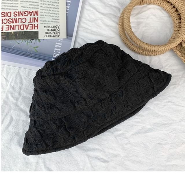 Bucket Hat Shirred Plain