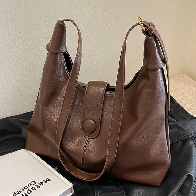 Leather Tote Faux Plain Bag
