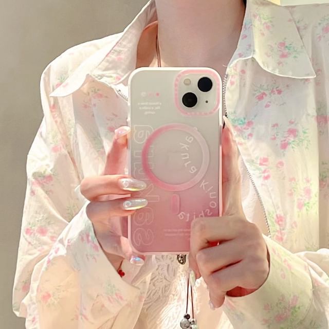 Case Gradient Lettering Phone MagSafe