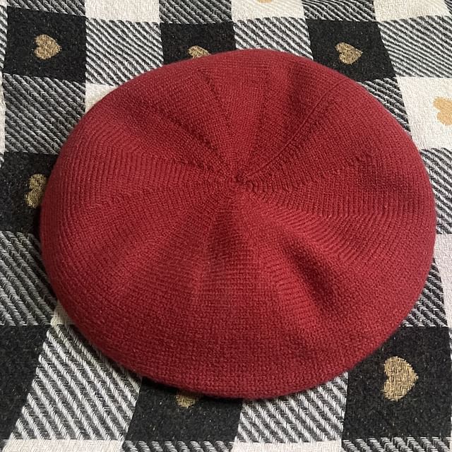 Plain Beret Knit