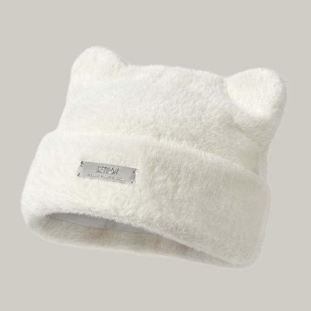 Ear Metal Hat Cat Plate Chenille