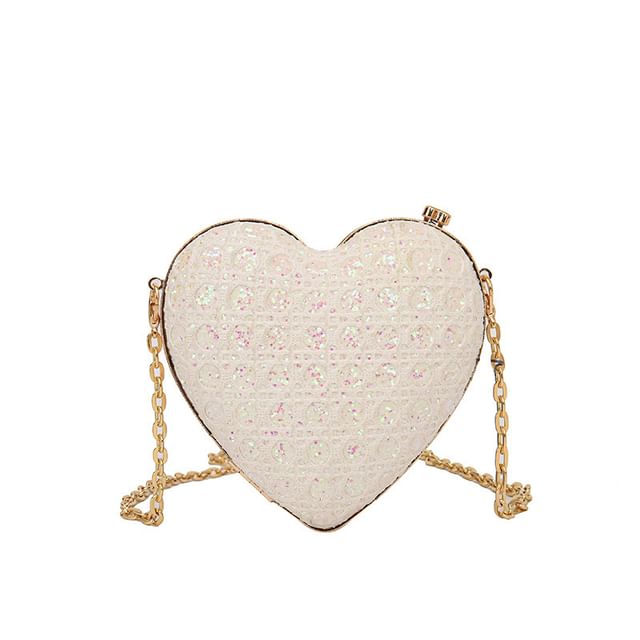 Crossbody Bag Heart Rhinestone