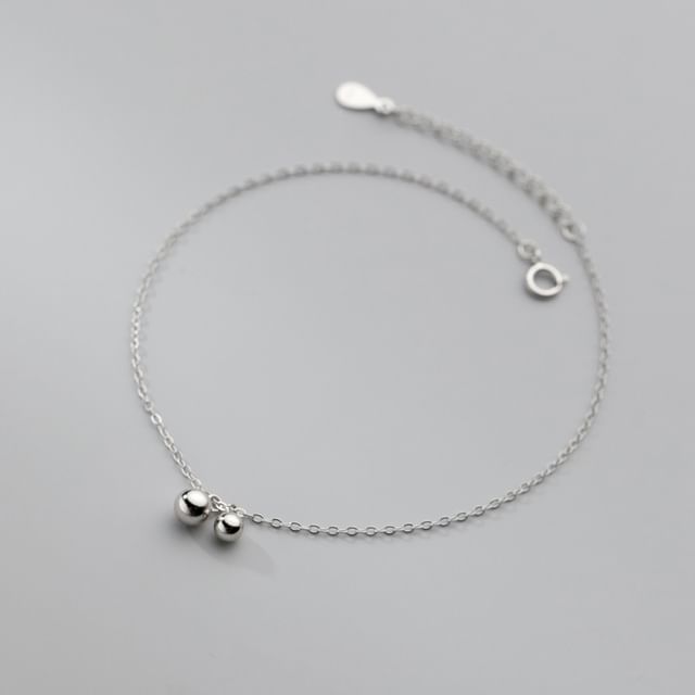 Bead Sterling Silver Anklet