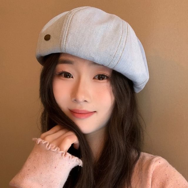 Beret Denim Hat