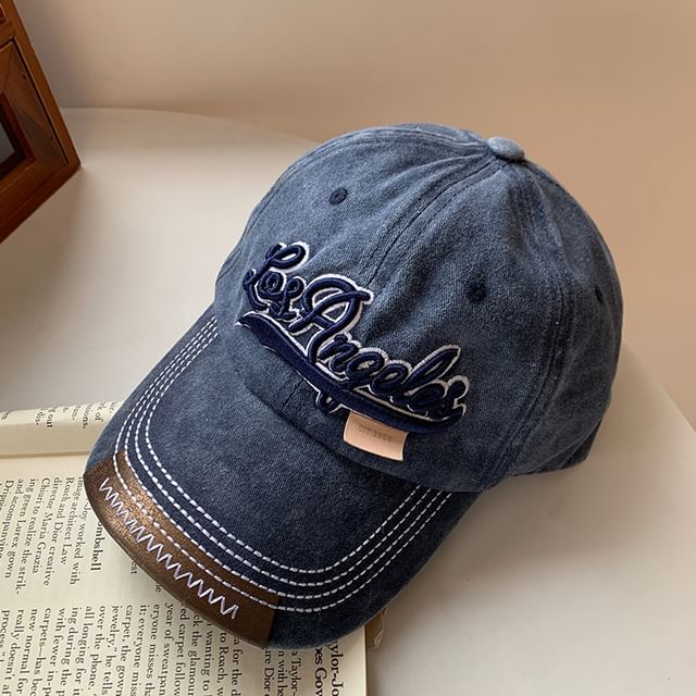 Baseball Washed Cap Lettering Embroidered