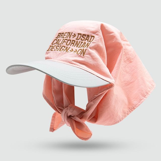 Scarf Embroidered Brim Lettering Head with