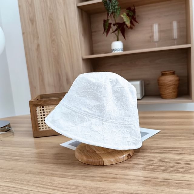 Plain Bucket Shirred Hat