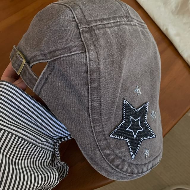 Star Applique Cap Flat