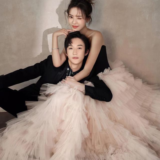 A-Line Gown Tone Strapless Ball Two Ruffle